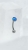 Tytanowy banan do piercingu rook z niebieskim opalem, tytan G23